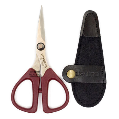 Japan Clover Cutwork Scissors, Curved Blades (11.5cm)