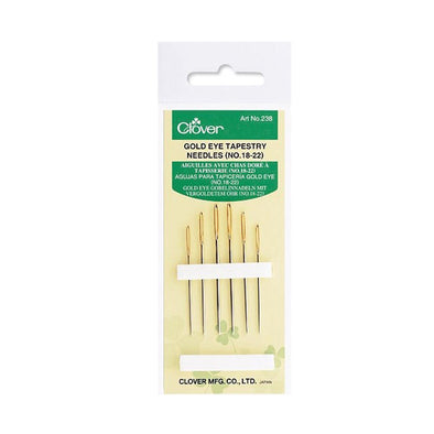 Clover Gold Eye Tapestry Needles (No. 18, 20, 22)