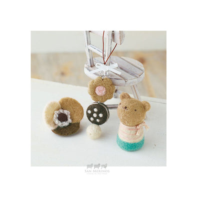 Sweets strap Flower brooch and Bear Kit