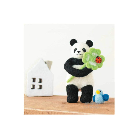 Panda Clover and Little Bird Needle Felting Kit