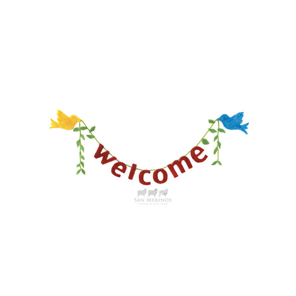 Needle felting DIY Welcome Sign Home Deco