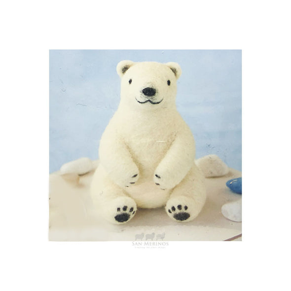 Toy Polar Bear Needle Felting Craft Kit