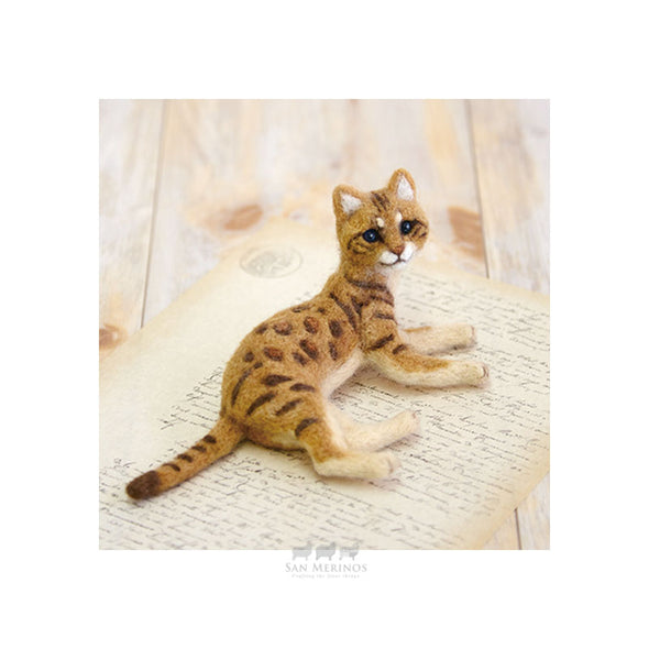 needle felting bengal cat DIY craft kit from Japan