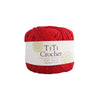 Egyptian cotton crochet yarn - red