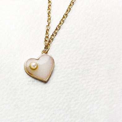 Pearl Heart Necklace UV Resin Craft Kit